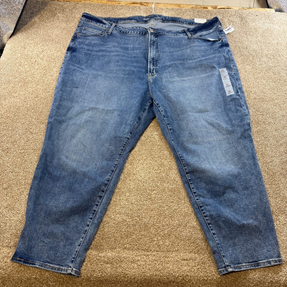 Old Navy OG Straight High Rise Ankle NEW Stretch Jeans Medium Wash Blue 30 Curvy